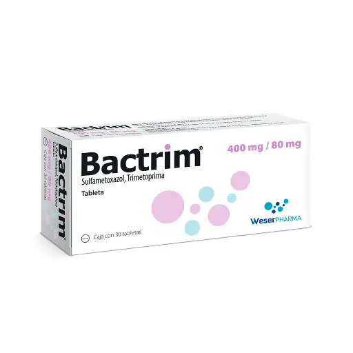 [SULFAMETOXAZOL,TRIMETOPRIMA] BACTRIM AD 400/80MG TABLETAS CON 30