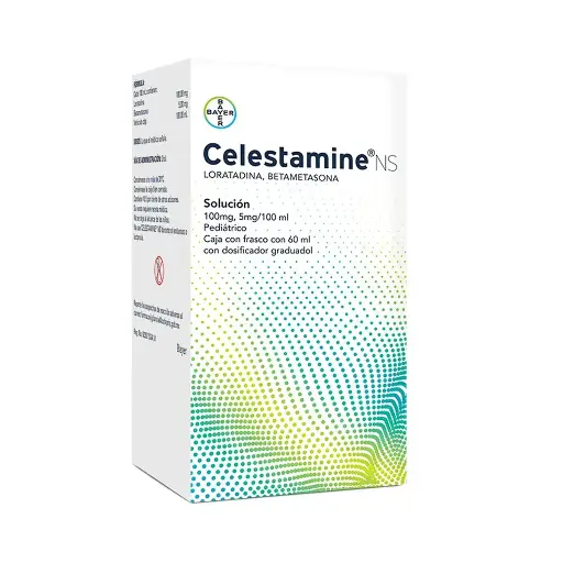 [LORATADINA,BETAMETASONA] CELESTAMINE NS 100/5MG SOLUCION PEDIATRICO 60ML