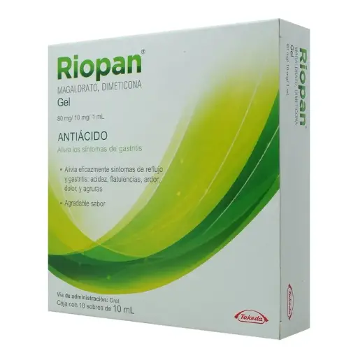[DIMETICONA,MAGALDRATO] RIOPAN SOBRES GEL 10ML CON 10