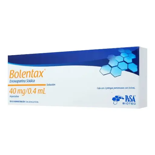 [ENOXAPARINA SODICA] BOLENTAX 40MG/0.4ML SOLUCION INYECTABLE CON 2