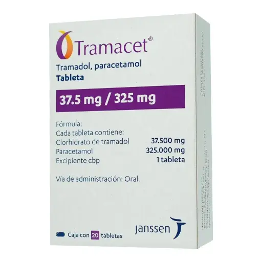 [PARACETAMOL,TRAMADOL] TRAMACET 37.5/325MG TABLETAS CON 20