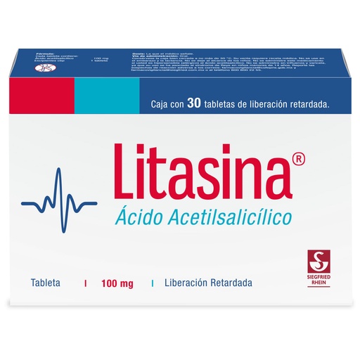 [ACIDO ACETILSALICILICO] LITASINA 100MG LIBERACION RETARDADA TABLETAS CON 30