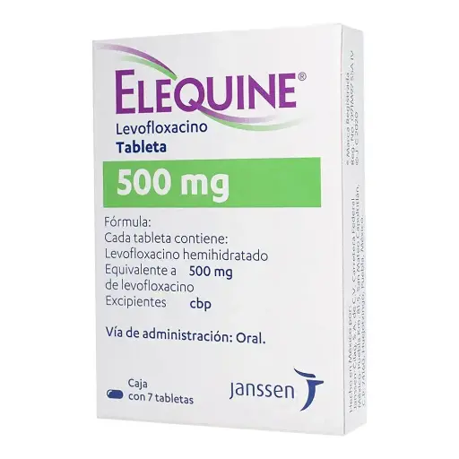 [LEVOFLOXACINO] ELEQUINE 500MG TABLETAS CON 7