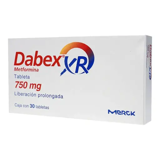[METFORMINA] DABEX XR 750MG TABLETAS LP CON 30