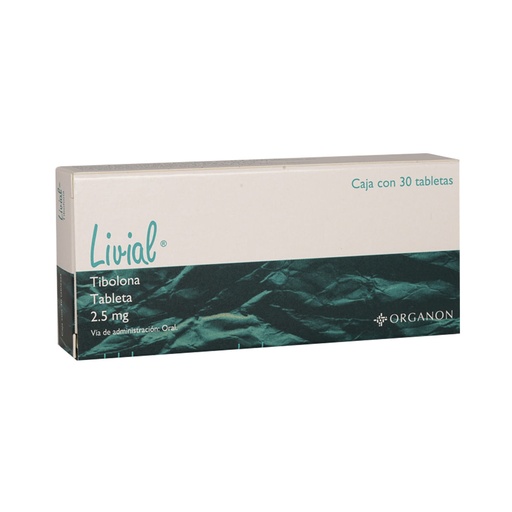 [TIBOLONA] LIVIAL TABLETAS 2.5 MG TABLETAS CON 30