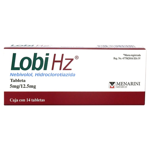 [HIDROCLOROTIAZIDA,NEBIVOLOL] LOBI HZ 5/12.5MG TABLETAS CON 14
