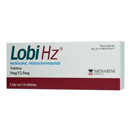 [HIDROCLOROTIAZIDA,NEBIVOLOL] LOBI HZ 5/12.5MG TABLETAS CON 14