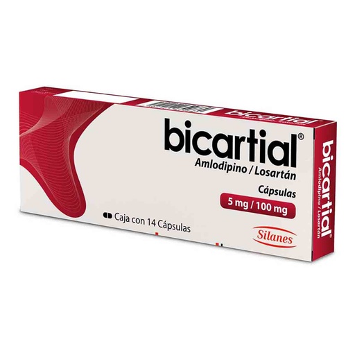 [AMLODIPINO,LOSARTAN] BICARTIAL 5/100MG CAPSULAS CON 14