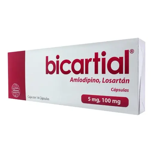 [AMLODIPINO,LOSARTAN] BICARTIAL 5/100MG CAPSULAS CON 14