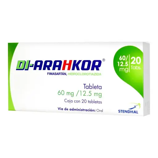 [HIDROCLOROTIAZIDA,FIMASARTÁN] DI-ARAHKOR 60/12.5MG TABLETAS CON 20