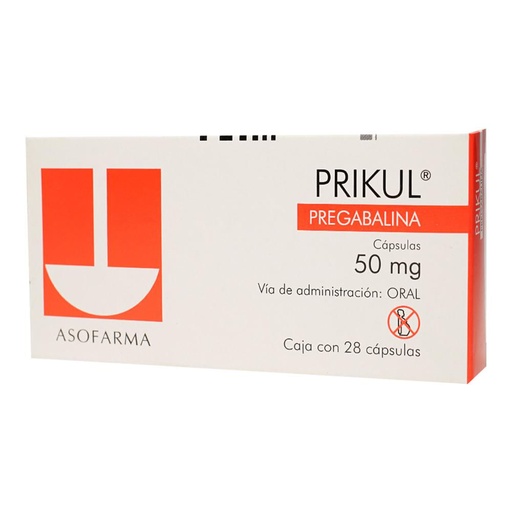 [PREGABALINA] PRIKUL 50MG CAPSULAS CON 28