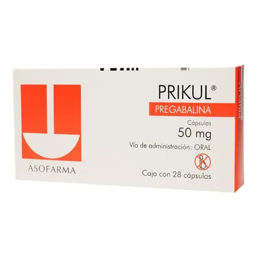 [PREGABALINA] PRIKUL 50MG CAPSULAS CON 28