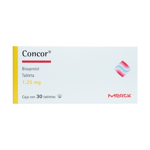 [BISOPROLOL FUMARATO] CONCOR 1.25MG GRAGEAS CON 30