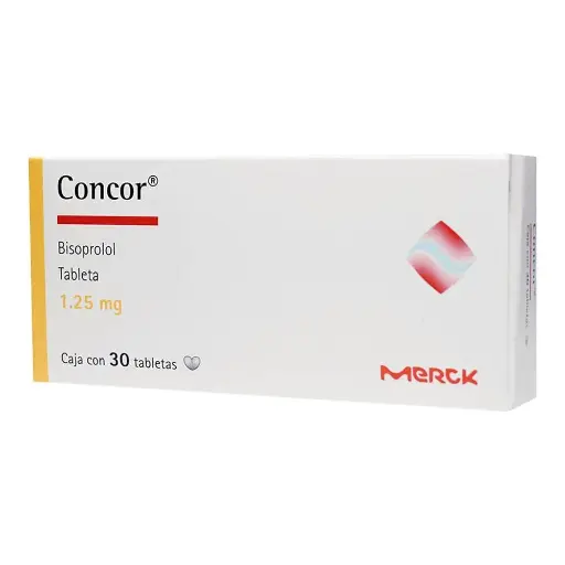 [BISOPROLOL FUMARATO] CONCOR 1.25MG GRAGEAS CON 30
