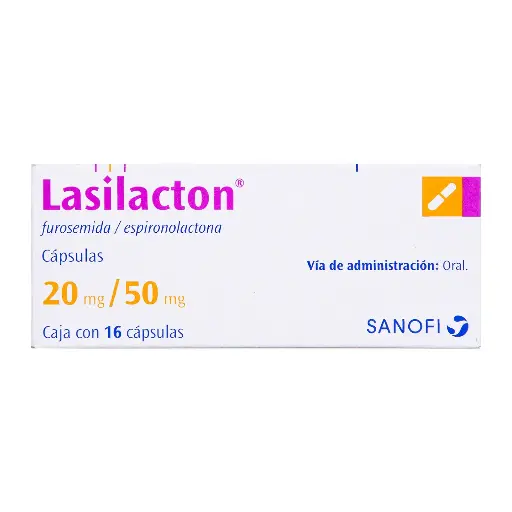 [ESPIRONOLACTONA,FUROSEMIDA] LASILACTON 20/50MG CAPSULAS CON 16