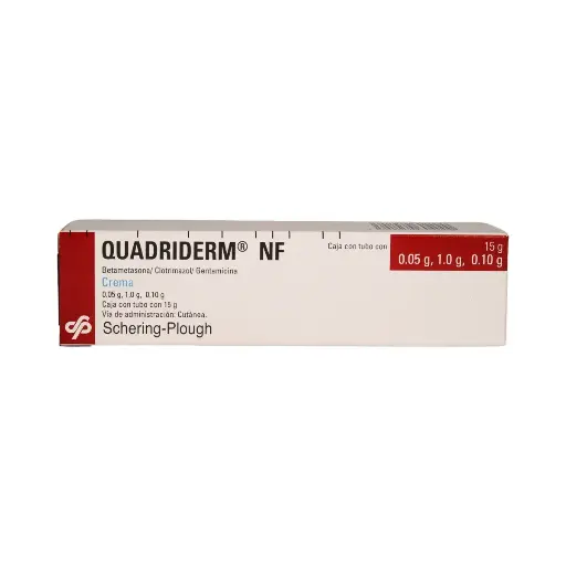 [CLOTRIMAZOL,BETAMETASONA,GENTAMICINA] QUADRIDERM NF .05/1/.10G CREMA 15G