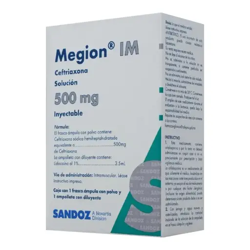 [CEFTRIAXONA] MEGION IM 500MG 2ML AMPULA CON 1