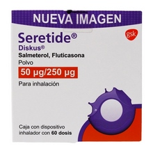 [FLUTICASONA,SALMETEROL] SERETIDE DISK 50/250MCG INH C/60 D.