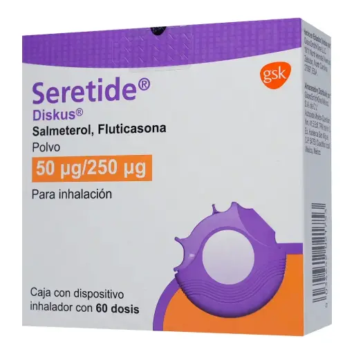 [FLUTICASONA,SALMETEROL] SERETIDE DISK 50/250MCG INH CON 60 D.