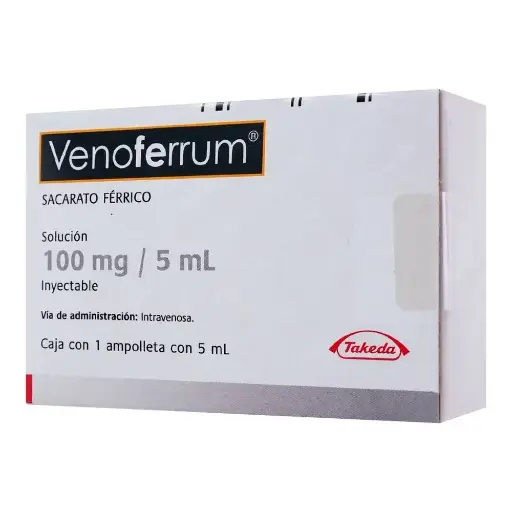 [HIERRO] VENOFERRUM 100MG/5ML AMPULA CON 1