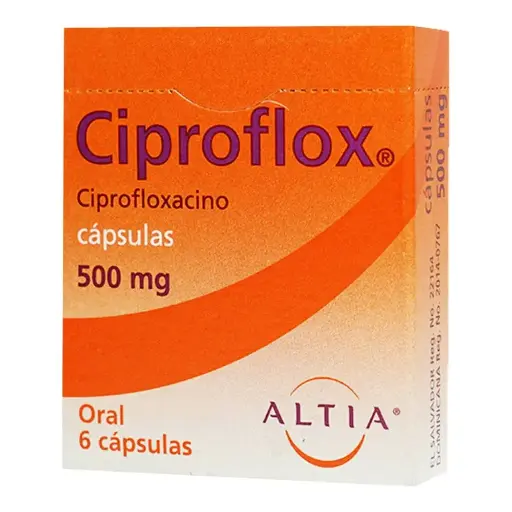 [CIPROFLOXACINO] CIPROFLOX 500MG CAPSULAS CON 6