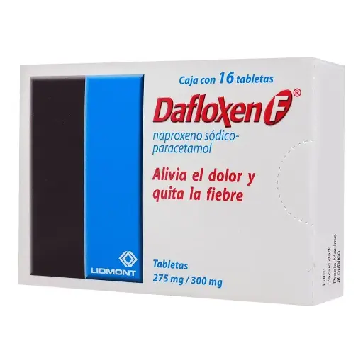 [PARACETAMOL,NAPROXENO] DAFLOXEN F 275/300MG TABLETAS CON 16