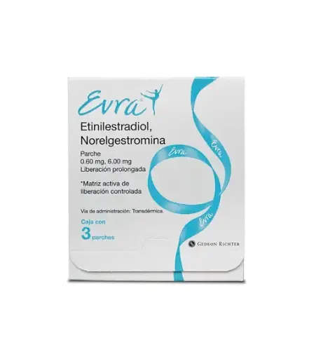 [ETINILESTRADIOL,NORELGESTROMINA] EVRA 0.60MG/6.00MG PARCHES CON 3
