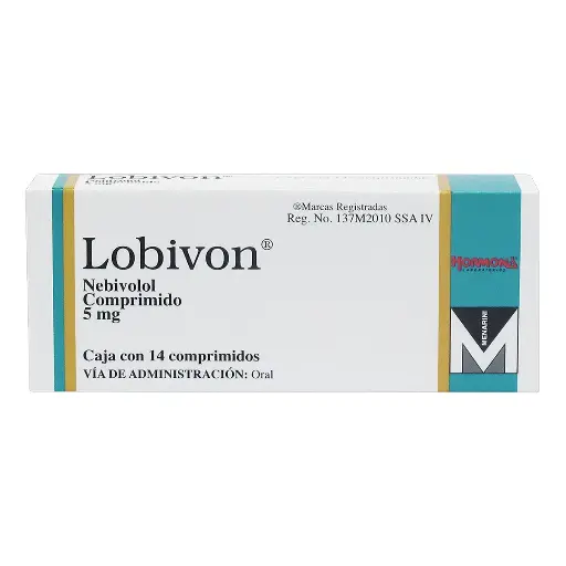 [NEBIVOLOL] LOBIVON 5MG COMPRIMIDOS CON 14