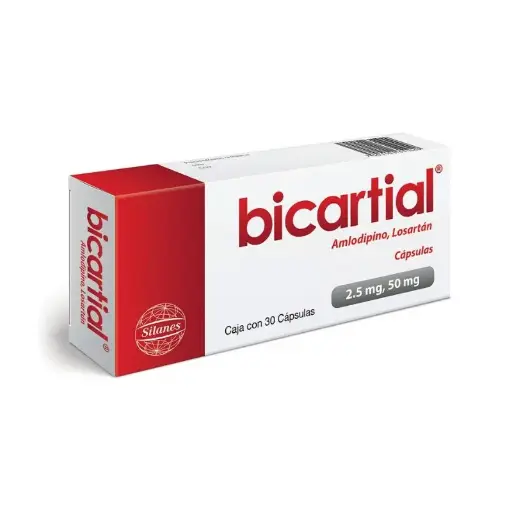 [AMLODIPINO,LOSARTAN] BICARTIAL 2.5/50MG CAPSULAS CON 30