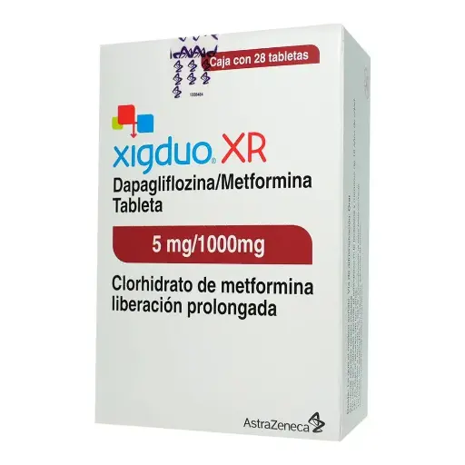 [DAPAGLIFLOZINA,METFORMINA] XIGDUO XR 5/1000MG TABLETAS CON 28