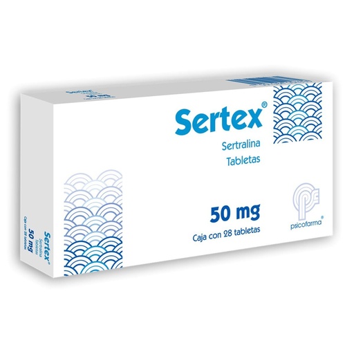 [SERTRALINA] SERTEX 50MG CON 28 TABLETAS