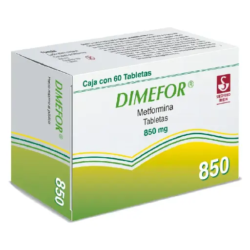 [METFORMINA] DIMEFOR 850MG TABLETAS CON 60