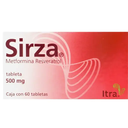 [METFORMINA] SIRZA 500MG TABLETAS CON 60
