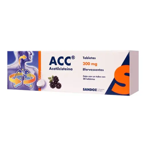 [ACETILCISTEINA] ACC 200MG TABLETAS EFERVESCENTES CON 20