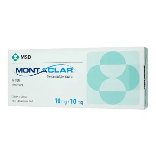 [LORATADINA,MONTELUKAST] MONTACLAR 10/10MG TABLETAS CON 30