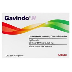 [TIAMINA,CIANOCOBALAMINA,GABAPENTINA] GAVINDO N 300/100/0.200MG CAPSULAS C/30