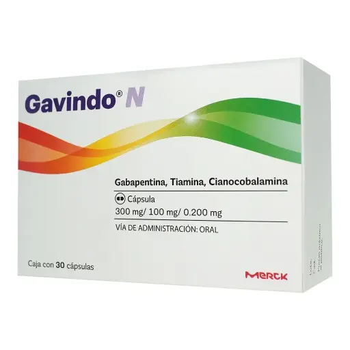 [TIAMINA,CIANOCOBALAMINA,GABAPENTINA] GAVINDO N 300/100/0.200MG CAPSULAS CON 30