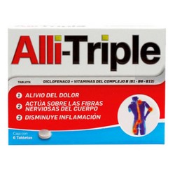 [DICLOFENACO SODICO,VITAMINA B12,VITAMINA B6,VITAMINA B1] ALLI-TRIPLE 50/.25/50/50MG 6TA
