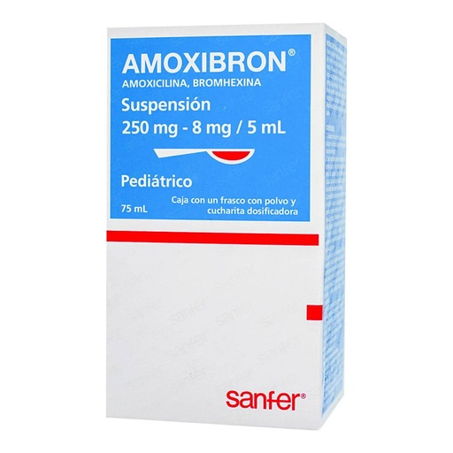 [AMOXICILINA,BROMHEXINA] AMOXIBRON 250/8MG SUSPENSION 75ML