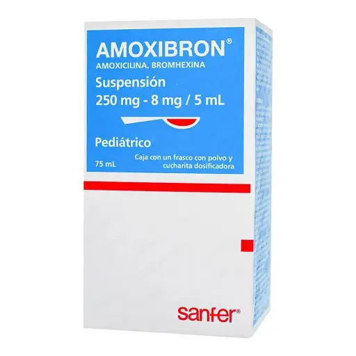 [AMOXICILINA,BROMHEXINA] AMOXIBRON 250/8MG SUSPENSION 75ML