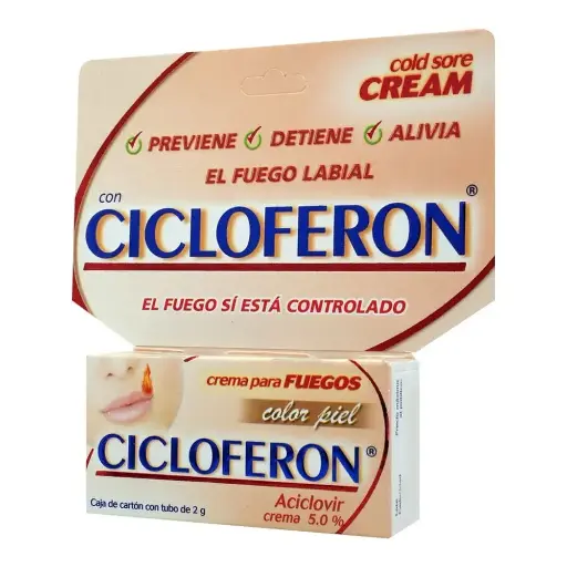 [ACICLOVIR] CICLOFERON CREMA 2G COLOR PIEL
