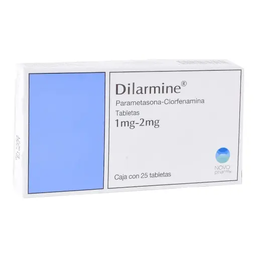 [CLORFENAMINA,PARAMETASONA] DILARMINE 1MG/2MG TABLETAS CON 25