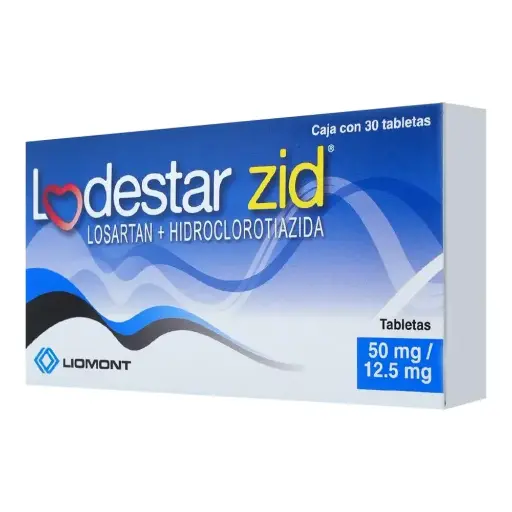 [HIDROCLOROTIAZIDA,LOSARTAN] LODESTAR ZID 50/12.5MG TABLETAS CON 30