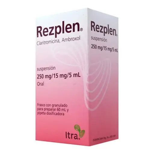 [CLARITROMICINA,AMBROXOL] REZPLEN 250/15MG SUSPENSION 60ML