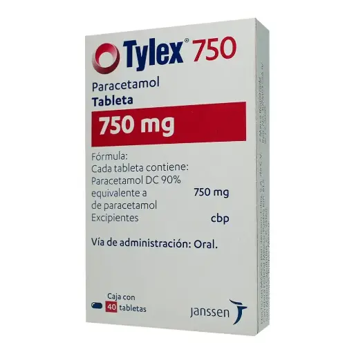 [PARACETAMOL] TYLEX 750MG TABLETAS CON 40