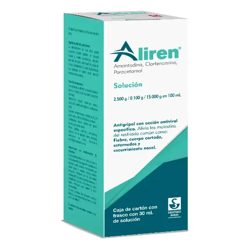 [PARACETAMOL,CLORFENAMINA,AMANTADINA] ALIREN 2.5/0.1/15G/100ML GOTAS 30ML