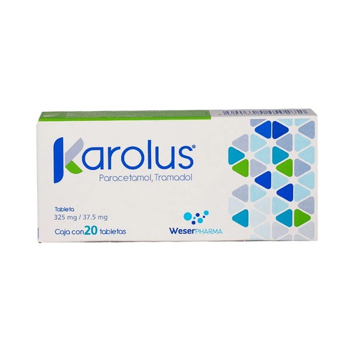 [PARACETAMOL,TRAMADOL] KAROLUS 325/37.5MG TABLETAS CON 20