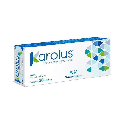 [PARACETAMOL,TRAMADOL] KAROLUS 325/37.5MG TABLETAS CON 20