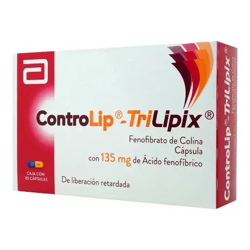 [FENOFIBRATO DE COLINA] CONTROLIP-TRILIPIX 135MG CAPSULAS CON 30