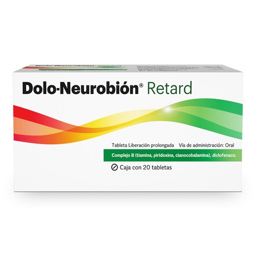 [PIRIDOXINA,TIAMINA,DICLOFENACO SODICO,CIANOCOBALAMINA] DOLO-NEUROBION RETARD TABLETAS LP CON 20